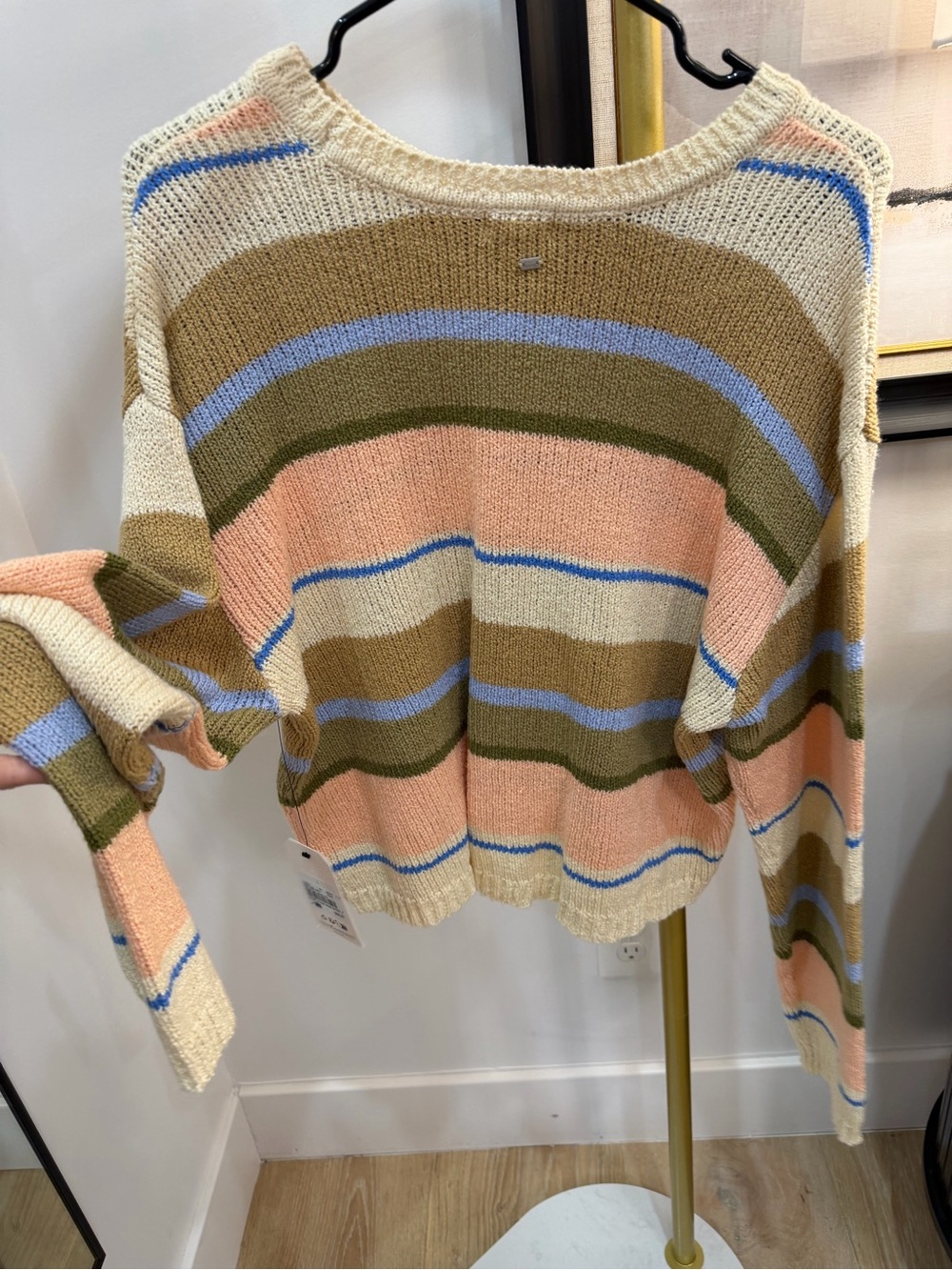 Billabong Color Block Crewneck Sweater Size Large NWT